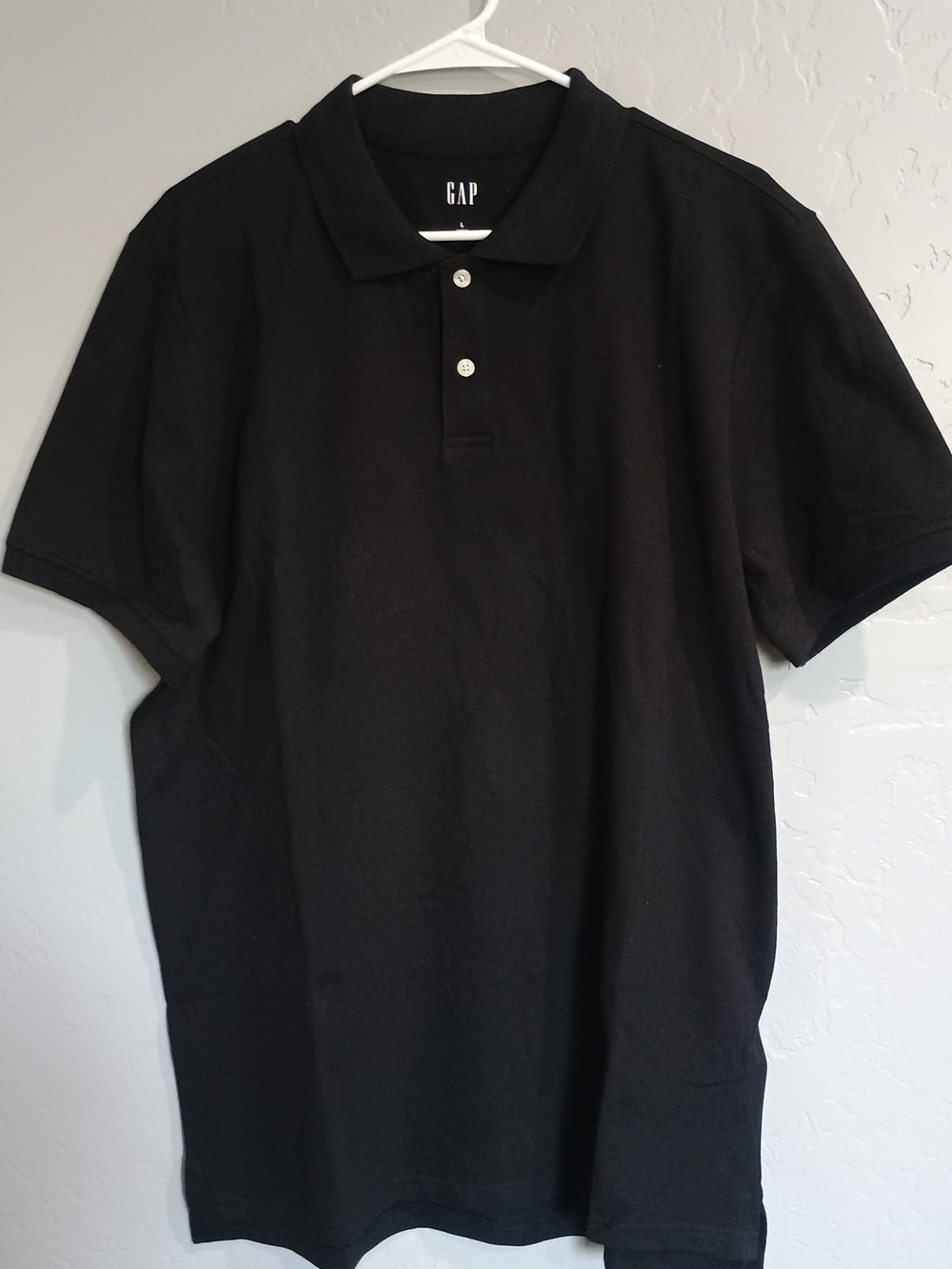 GAP Black Short-Sleeve Polo Shirt